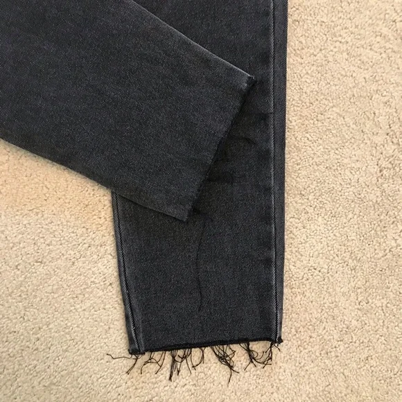 ONeill Distressed Denim Jeans NEW Womens Size 2 Waist 25 Faded Black Button Fly - Picture 12 of 14